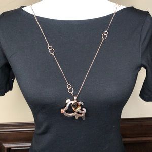 Dog lover’s long sweater necklace